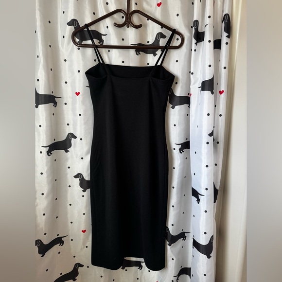 Elegant Black Spaghetti Strap Dress - Picture 3 of 4